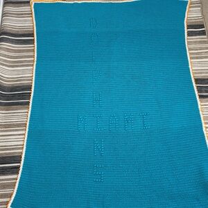 Miami Dolphins Handmade Crochet Knit Blanket Throw